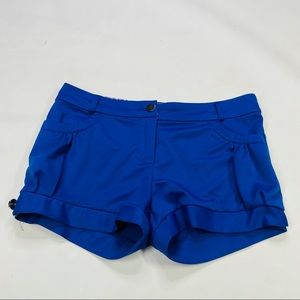 Countess Blue Satin Shorts - M
